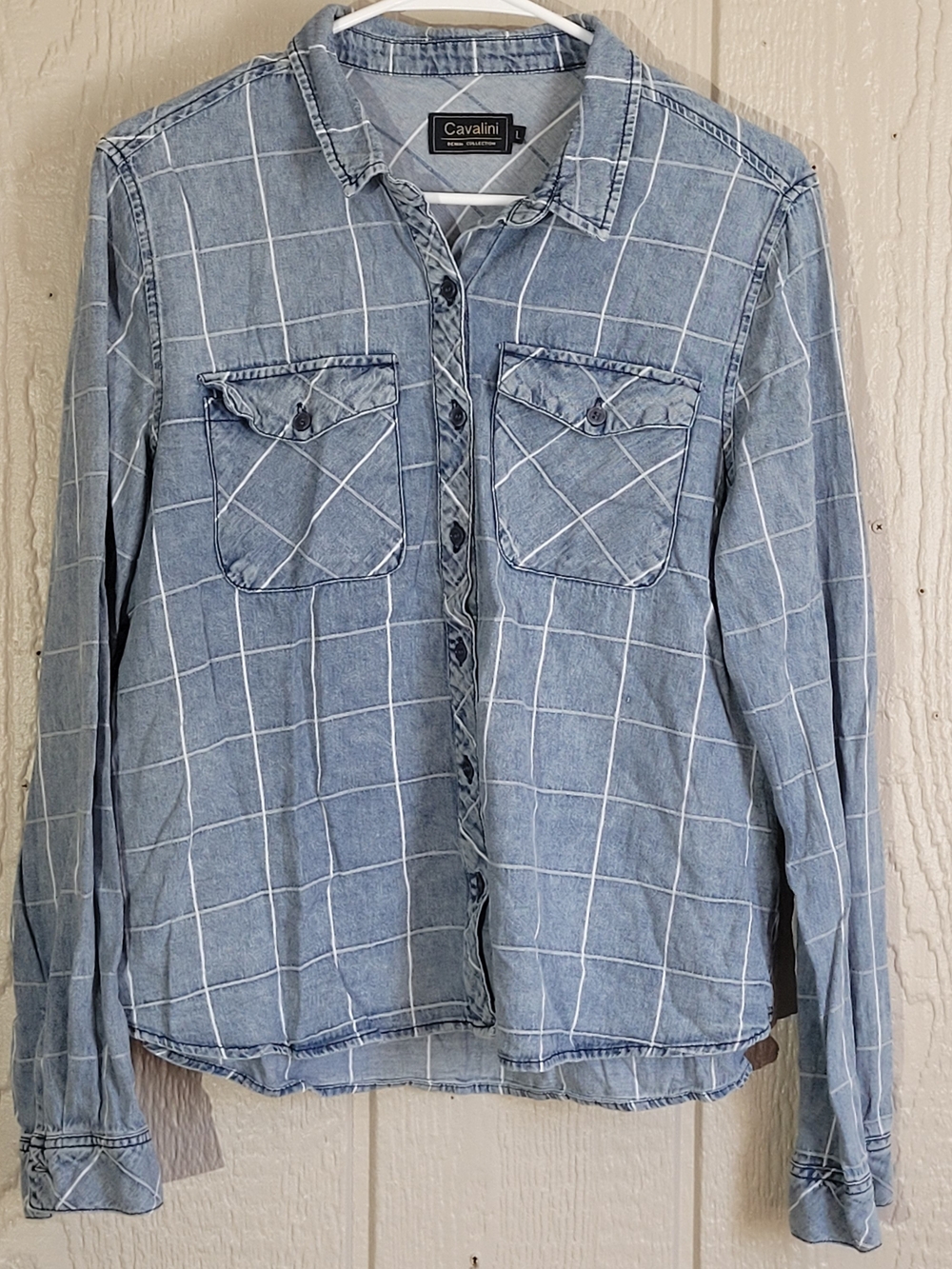 Cavalini Windowpane Button-Up Shirt